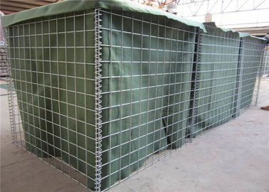 Barrera de bastión defensivo de larga vida, caja verde de gabión defensivo llena de arena