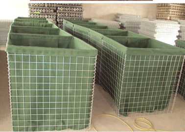 Barrera de bastión defensivo de larga vida, caja verde de gabión defensivo llena de arena