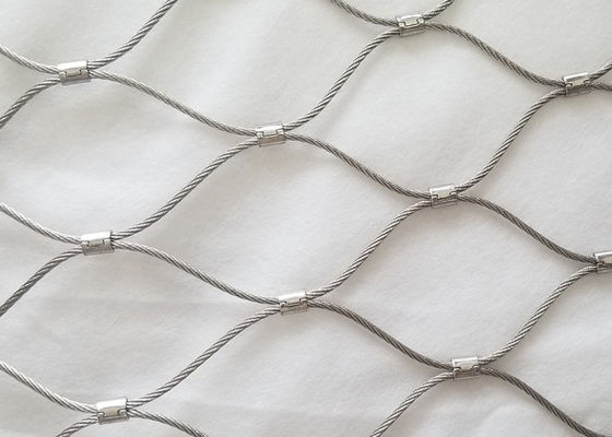Romboide Hole Zoo Rope Mesh Acero inoxidable Flexible Ferroled para recinto de animales