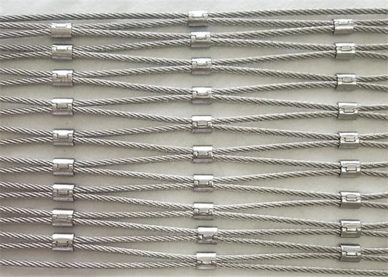 Romboide Hole Zoo Rope Mesh Acero inoxidable Flexible Ferroled para recinto de animales
