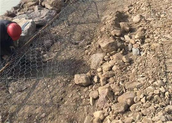 El cinc pesado cubrió la protección contra la erosión del suelo de las cestas de Gabion de la malla de alambre de 2.0m m