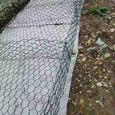 Cesta de malla de alambre de metal galvanizado de caja de gabión, malla hexagonal para el control de la erosión