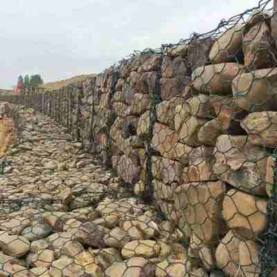 Cesta de gaviones hexagonal con normas ASTM 975 y EN 10223 para muro de contención de construcción