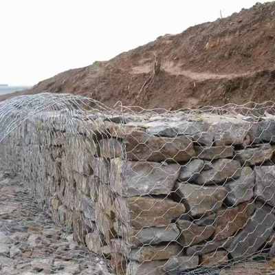 Cesta de gaviones para muro de contención - Caja de alambre de acero galvanizado de malla hexagonal para estabilidad